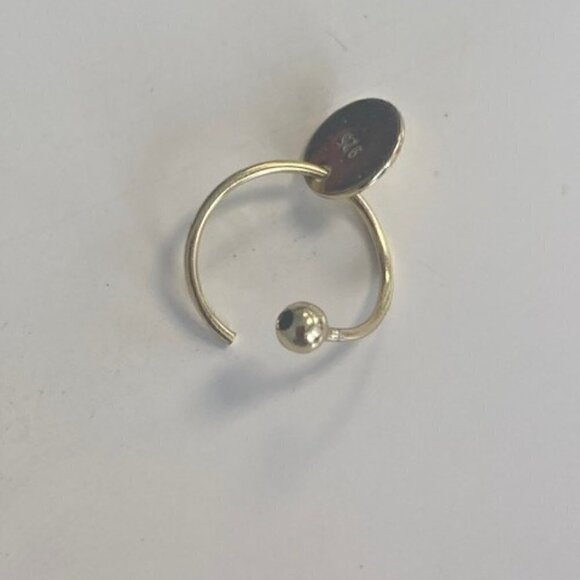 Gold Hoop with Coin Earrings - Picture 2 of 2